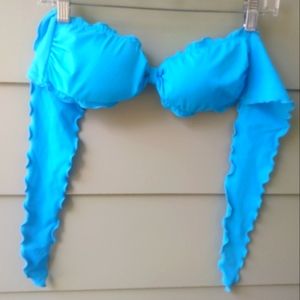 Victoria's Secret Bandeau Bikini Top light blue. Size Large.
